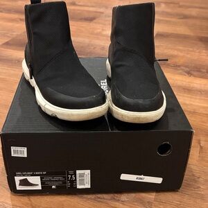 Sorel women’s Explorer II Waterproof Black and White Boots